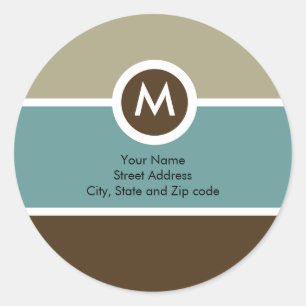 Pegatina del remite del monograma -