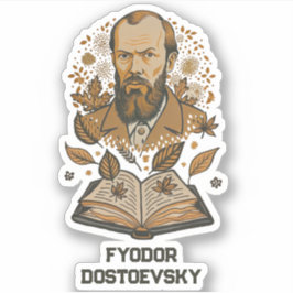Pegatina del retrato de Fyodor Dostoevsky
