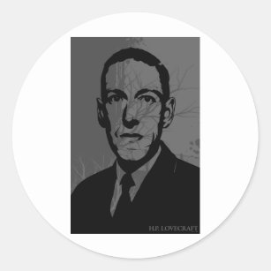 Pegatina del retrato de HP Lovecraft