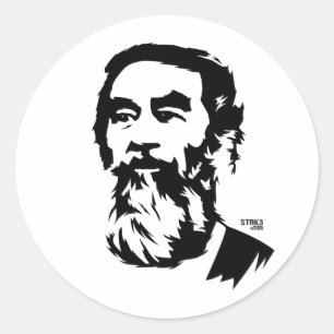 Pegatina del retrato de Saddam Hussein con barba