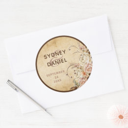 Pegatina del Rosa de Vintage Autumn