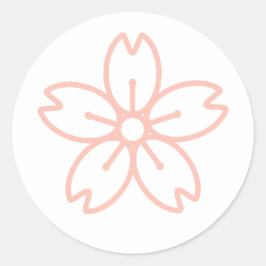 Pegatina del Rubor Pink Circled Sakura (Flor de ce