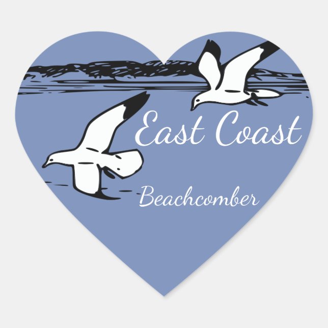 Pegatina del Seagull Beach East Coast Beachcomber (Anverso)