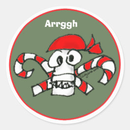 Pegatina del Sello para sobres pirata Skull and Cr