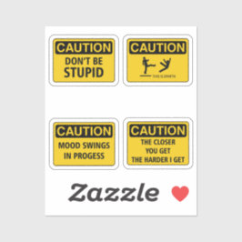 Pegatina del signo de advertencia IV