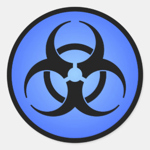 Pegatina del símbolo azul de bióleo