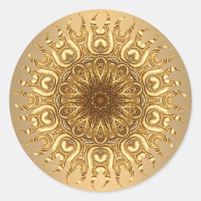 Pegatina del Sol Dorado (Anverso)