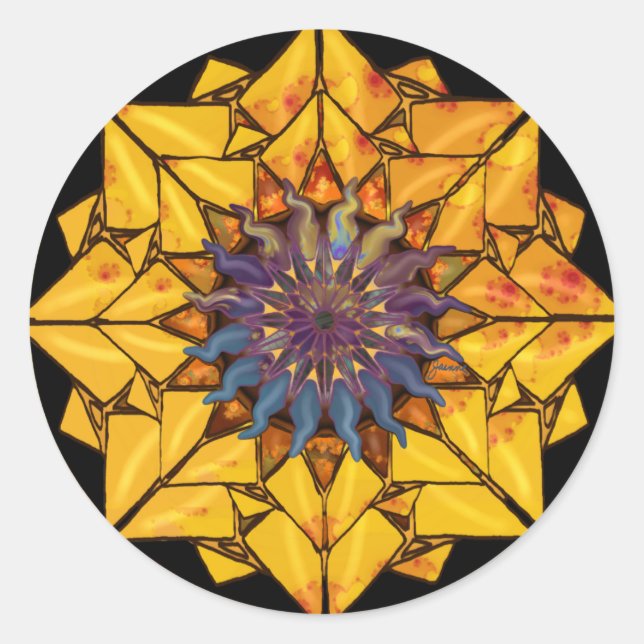 Pegatina del Sol Girasol (Anverso)