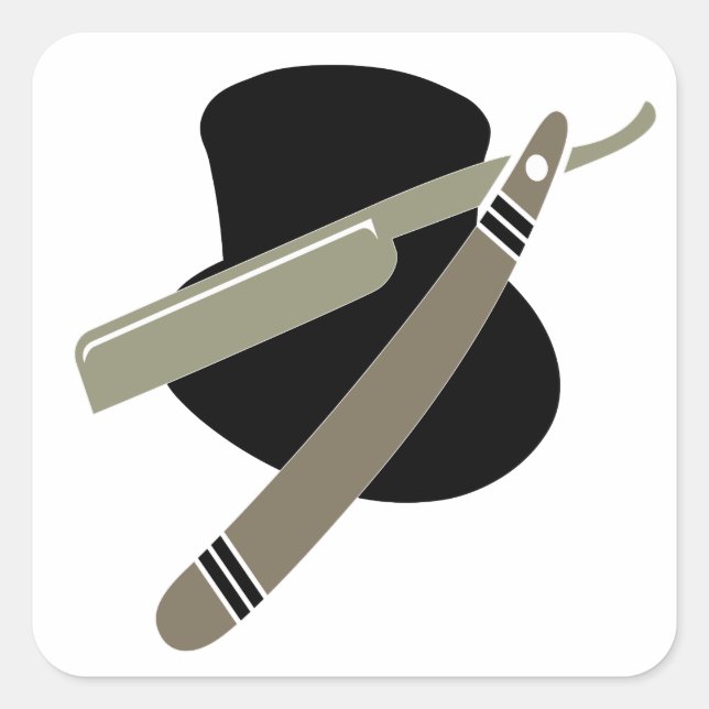 Pegatina del sombrero de copa y de la maquinilla (Anverso)