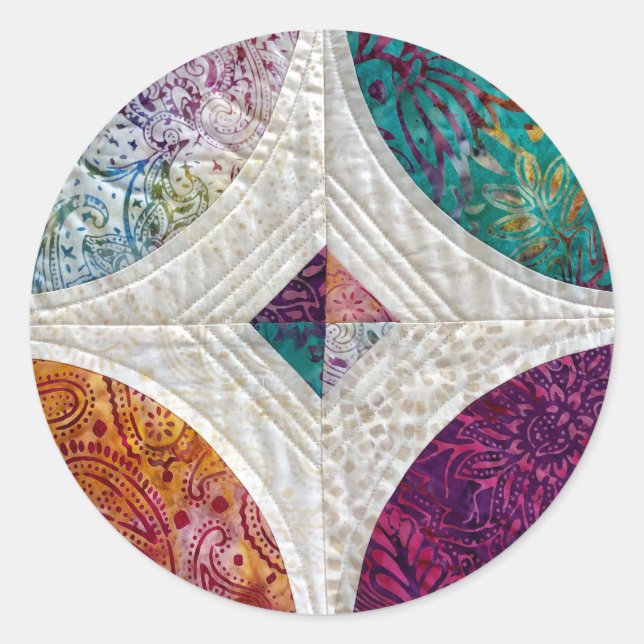 Pegatina del tejido de Batik (Anverso)