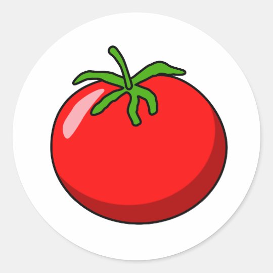 Pegatina del tomate del dibujo animado Zazzle.es