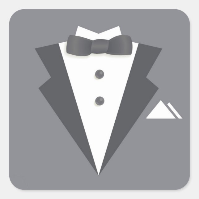 Pegatina del traje negro del partido del soltero (Anverso)