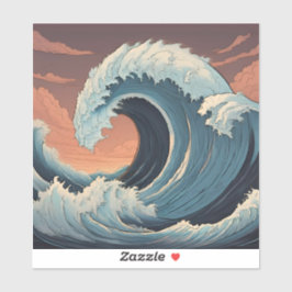 Pegatina del tsunami