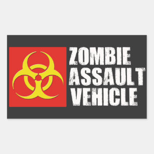 Pegatina del vehículo del asalto del zombi