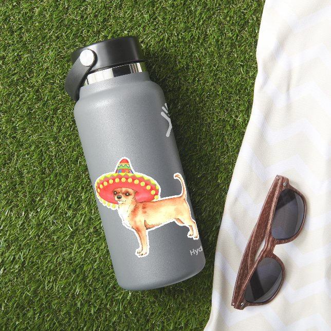 Pegatina del viníl de Fiesta Chihuahua (HydroFlask Insitu)