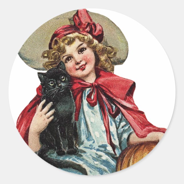 Pegatina del vintage de Halloween (Anverso)