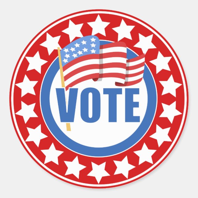 Pegatina del voto electoral (Anverso)