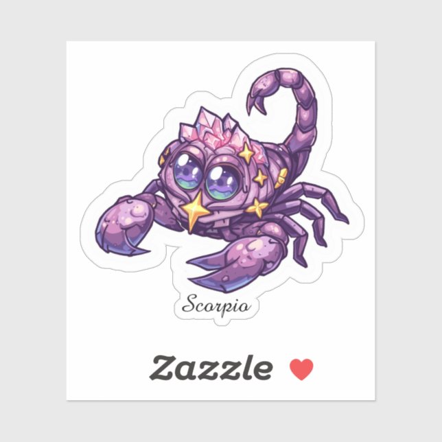 Pegatina del Zodiaco Celeste de Escorpio - Escorpi (Hoja)