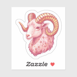Pegatina del Zodiaco Celestial Aries - Arte Rosa E