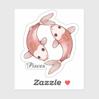 Pegatina del Zodiaco Celestial Piscis - Arte de Do