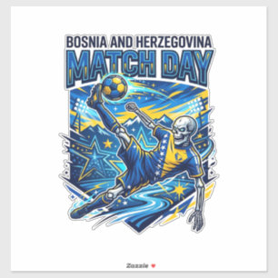 Pegatina Delantero Esqueleto Día del Partido de Bosnia y He