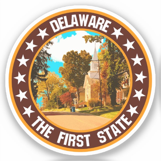 Pegatina Delaware (Anverso)
