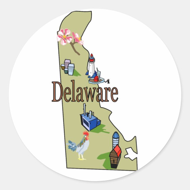 Pegatina Delaware (Anverso)