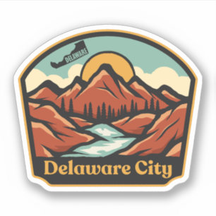 Pegatina Delaware City, Delaware