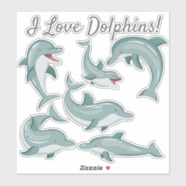 Pegatina Delfines Divertidos Lindos Amo Los Delfines Vida O