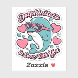 Pegatina Delfines Lindos Chistes Dolfinidamente Enamorado D