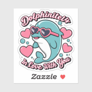 Pegatina Delfines Lindos Chistes Dolfinidamente Enamorado D