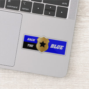 Pegatina Delgada Línea Azul, Dios bendiga a la policía