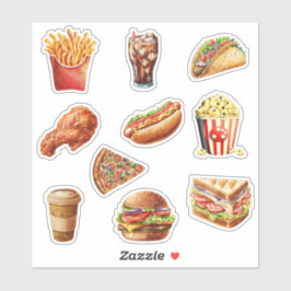 Pegatina Delicios de comida rápida