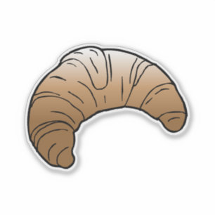 Pegatina Delicioso Croissant de Mantequilla Francés