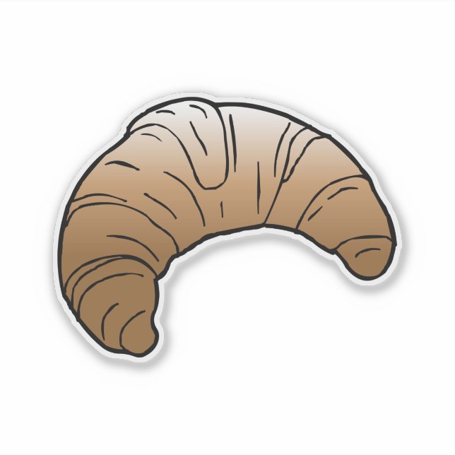 Pegatina Delicioso Croissant de Mantequilla Francés (Anverso)