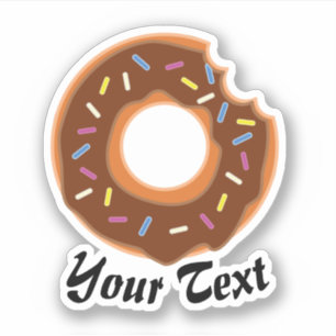 Pegatina Delicioso donut con azúcares y chocolate