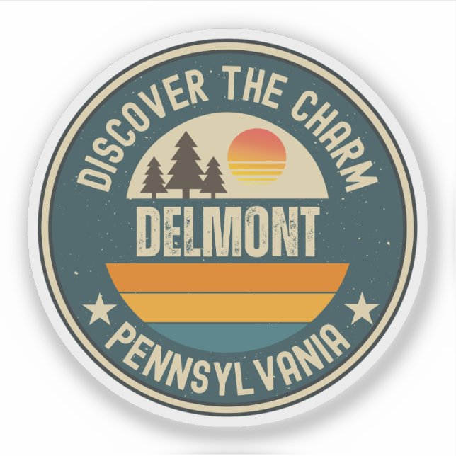 Pegatina Delmont, Pensilvania (Anverso)