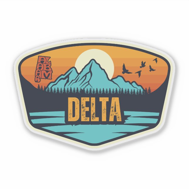 Pegatina Delta, Alabama (Anverso)