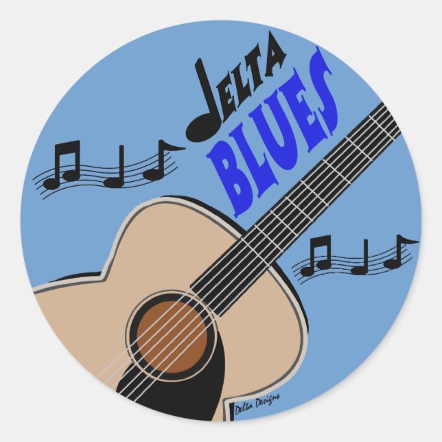 Pegatina Delta Blues (Anverso)