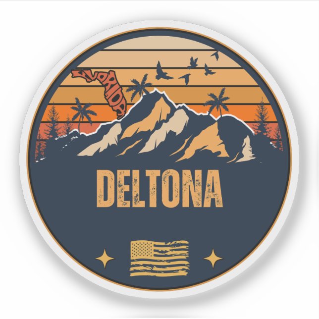 Pegatina Deltona, Florida  (Anverso)