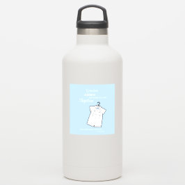 Pegatina Demanda de bautismo de nietos sobre azul bebé pers