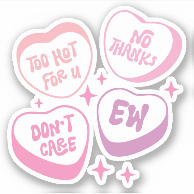 Pegatina Demasiado caliente para ti, no gracias, no te preo (Anverso)
