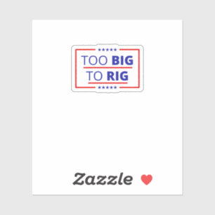 Pegatina Demasiado grande para falsificar la cita de Trump 