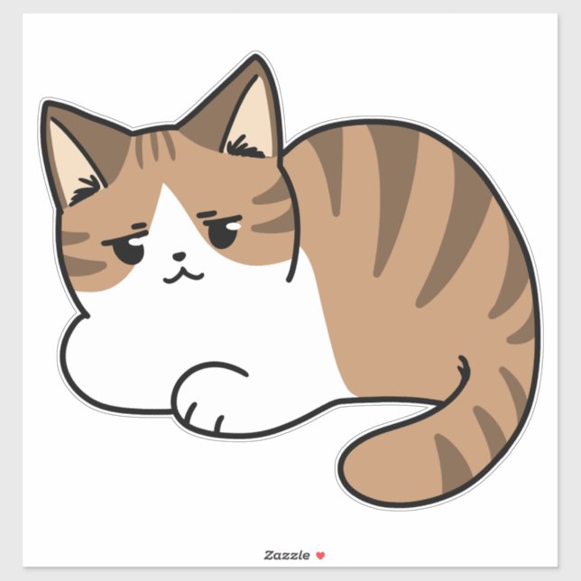 Pegatina Demasiado Guay para preocuparse, demasiado perezos (Hoja)