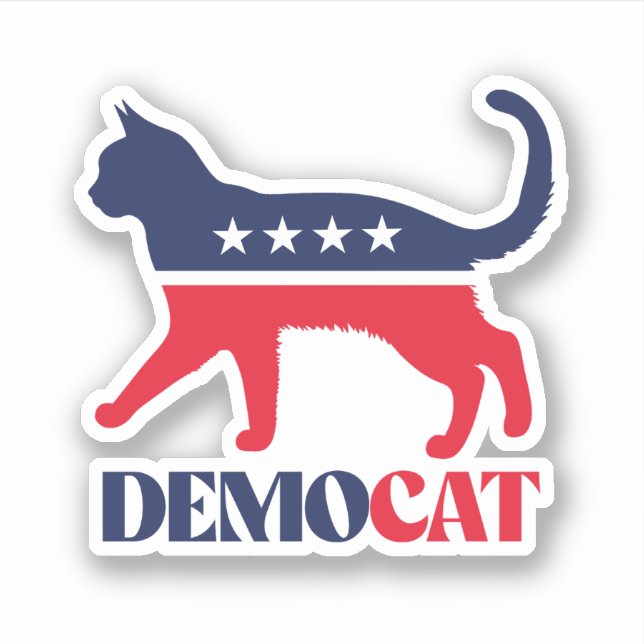 Pegatina Democat (Anverso)