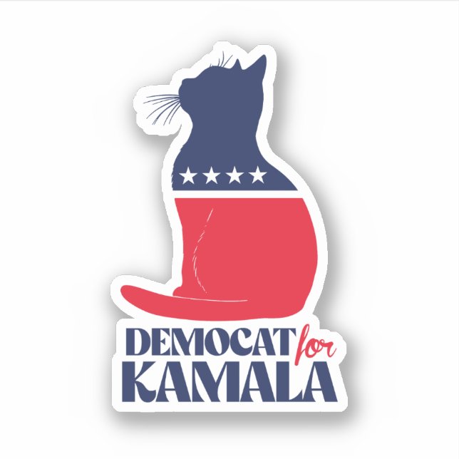 Pegatina Democat for Kamala (Anverso)