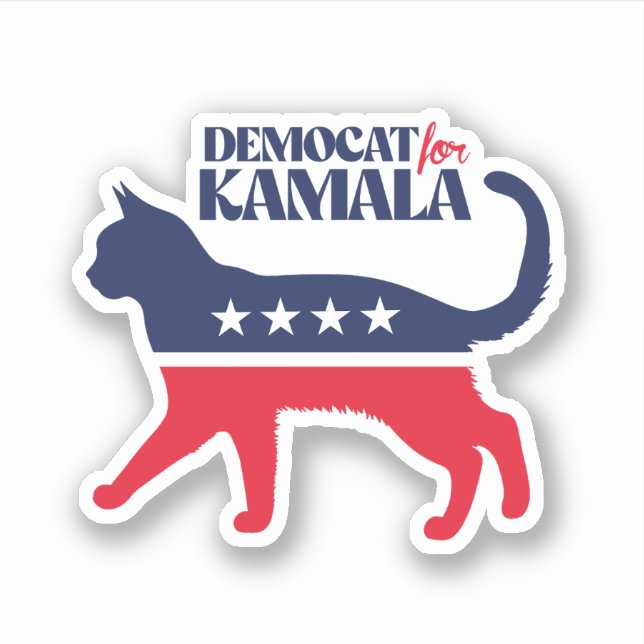 Pegatina Democat for Kamala (Anverso)