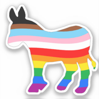 Pegatina Demócrata LGBTQ