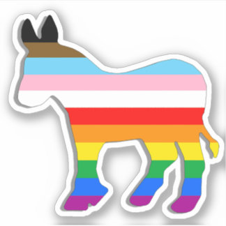 Pegatina Demócrata LGBTQ