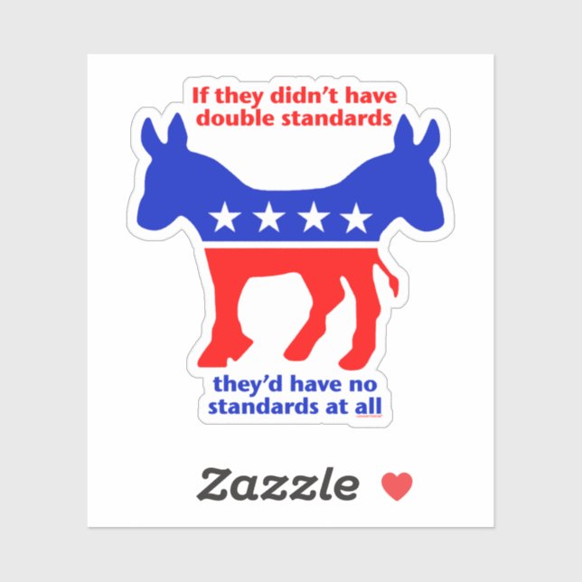 PEGATINA DEMÓCRATAS DOBLES ESTÁNDARES (Hoja)